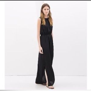 Zara basic black maxi dress