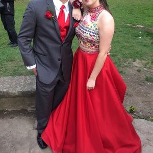 Sherri Hill Embroidered Two-Piece Prom Dress