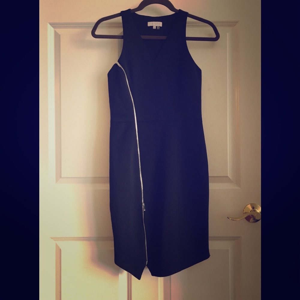 Unique cocktail dress with asymmetrical details
