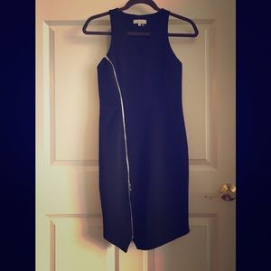 Unique cocktail dress with asymmetrical details