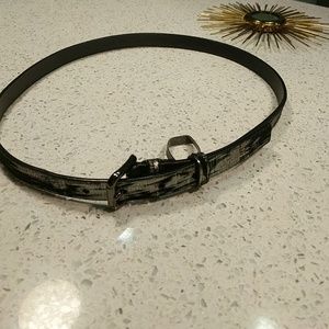 Glittery black and silver belt