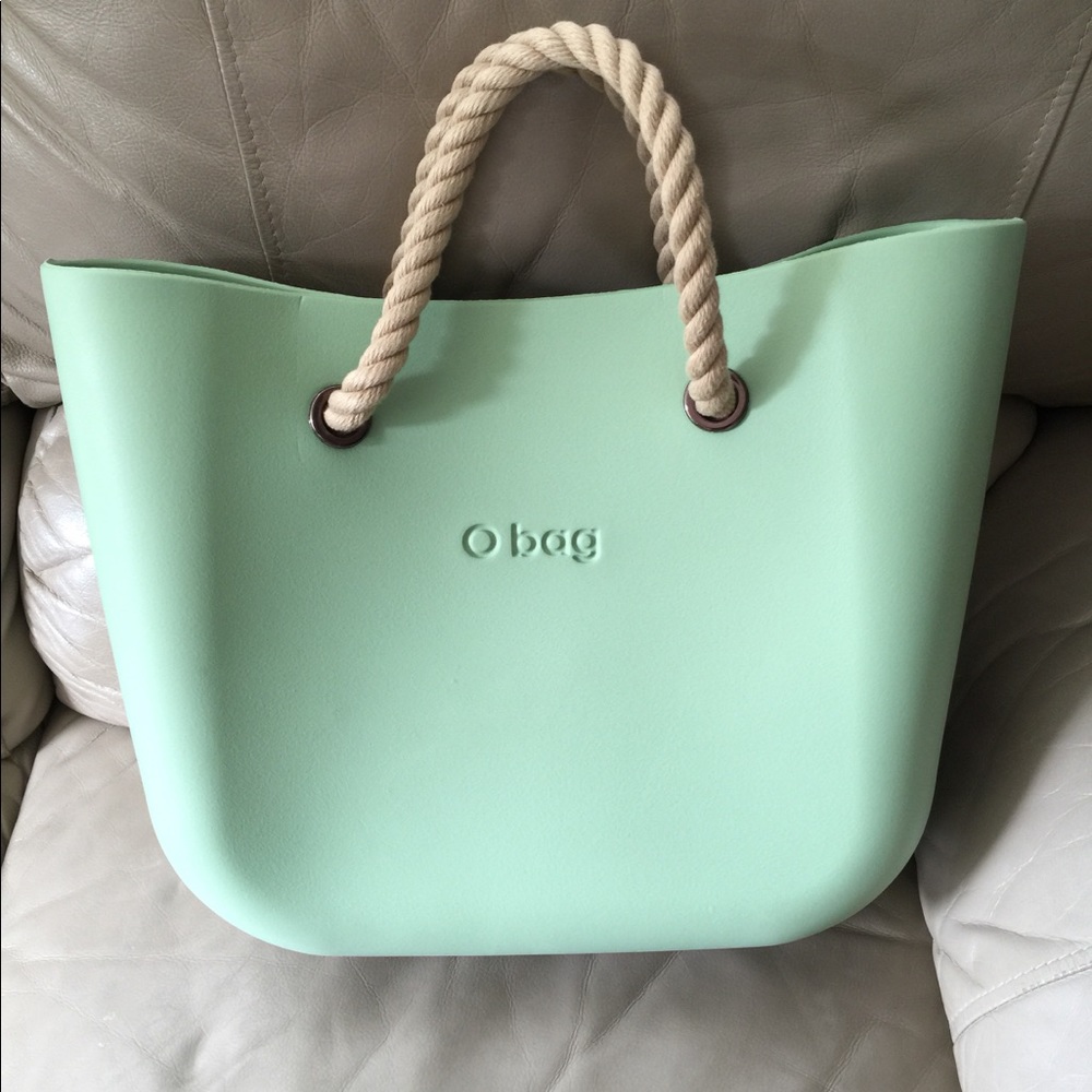 Sage Green Obag + Short Rope Handles Made in Italy