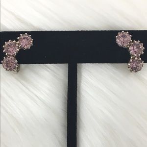 Vintage Amethyst Rhinestone Earrings