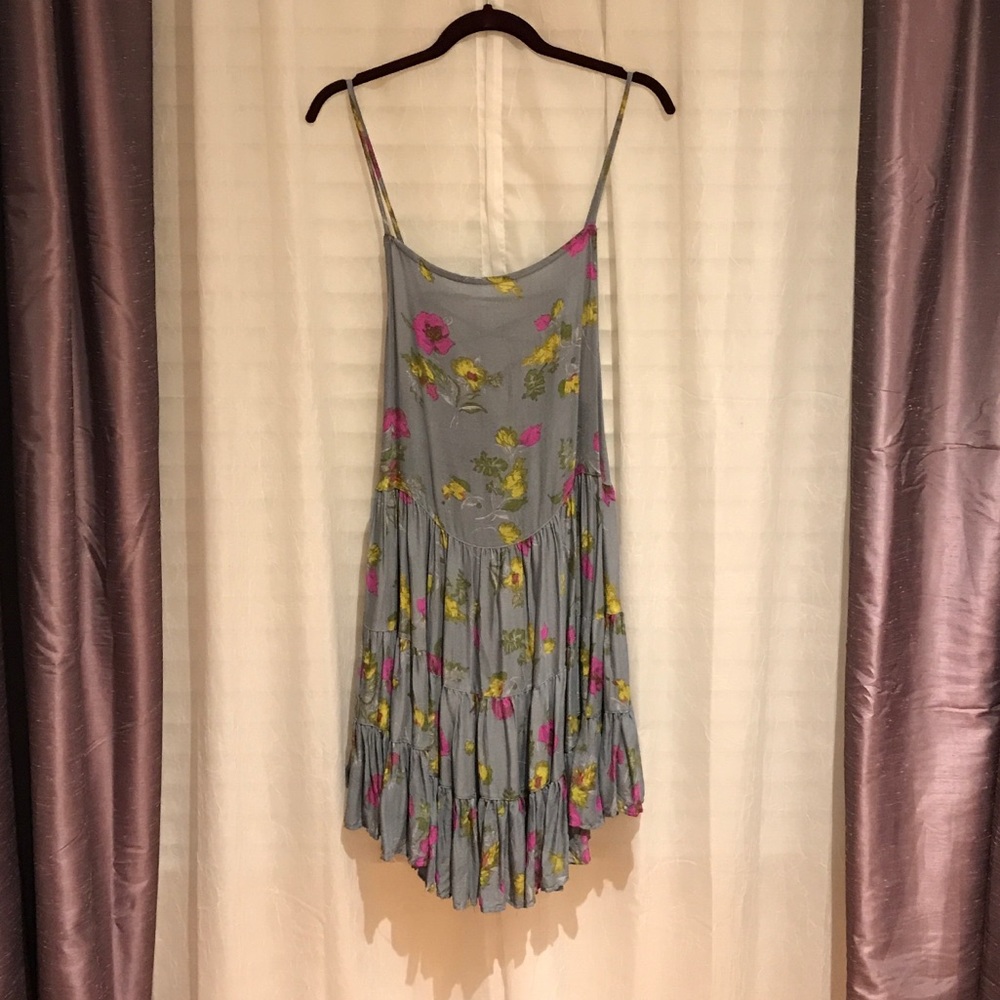 Free People Circle of Flower Slip Lace Up Dress