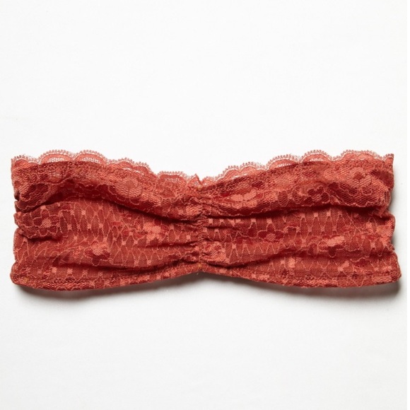 FREE PEOPLE orange essential lace bandeau Size S - Picture 4 of 5