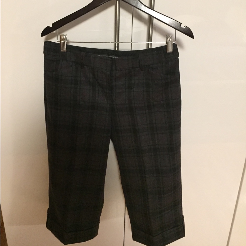 Express Plaid Cropped Pants Editor Fit- Size 4