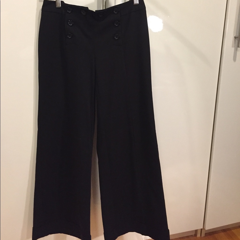 INC wide leg front button placket pants- size 2
