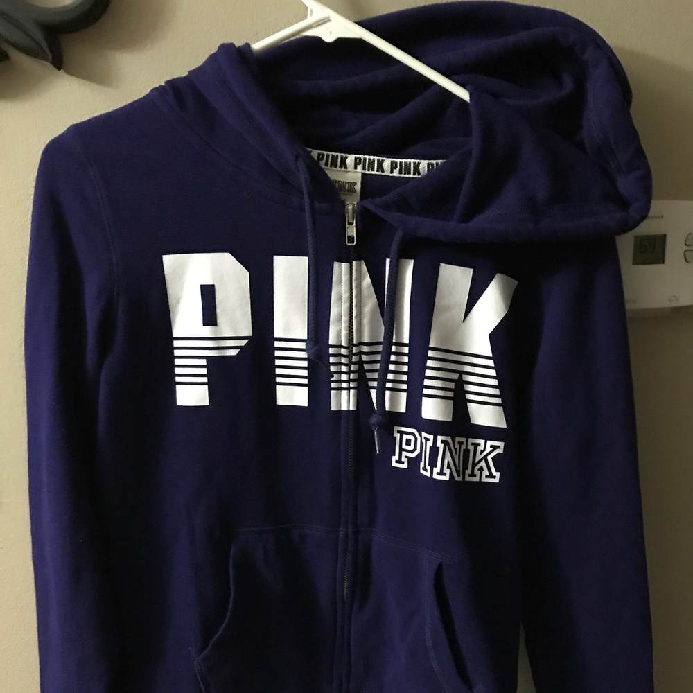 💕PINK💕 full zip up hoodie