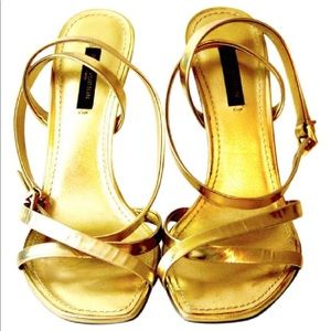 Louis Vuitton Metallic leather and Hammered heel G