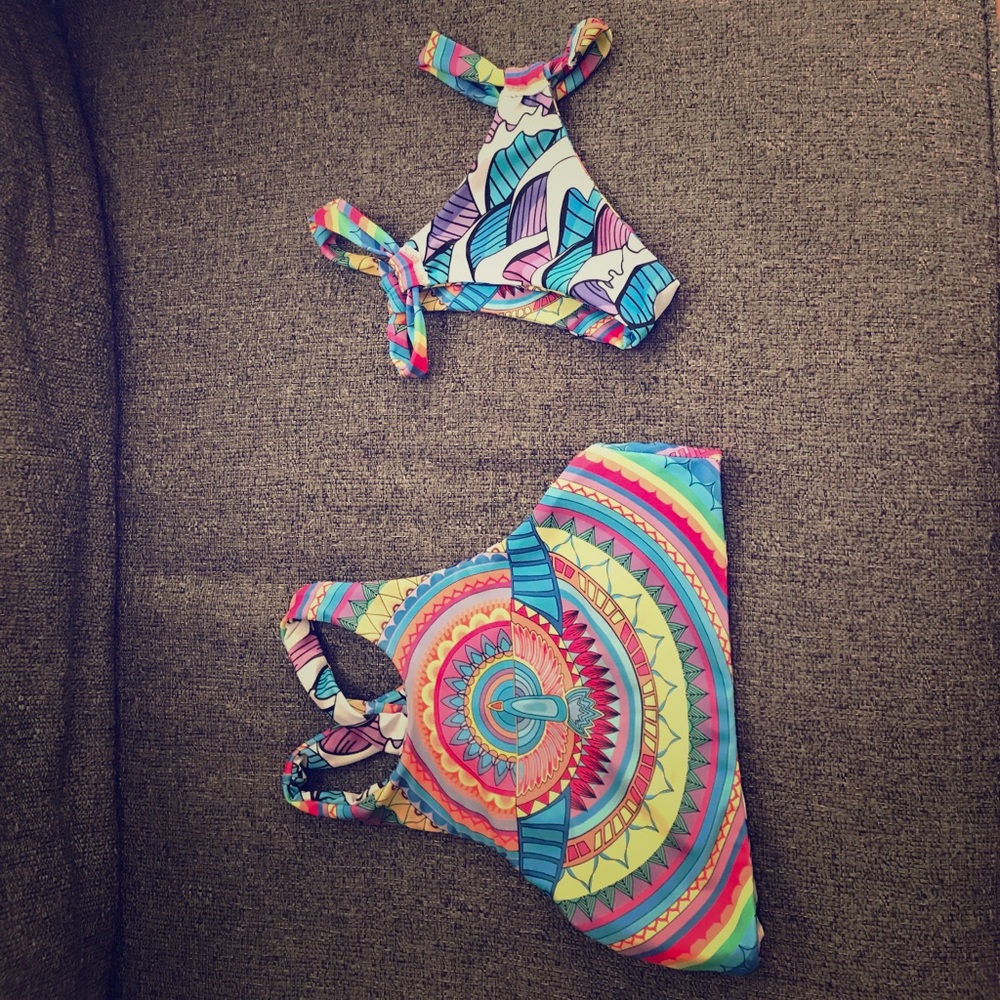 MOANA Bikini- Reversible- Flying Fish Print