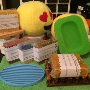 Vegan soap + dish set handmade natural gift PICK