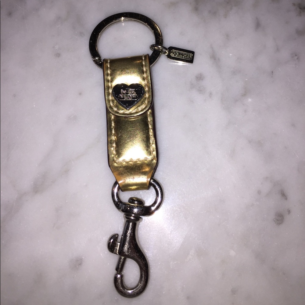 Coach gold keyfob