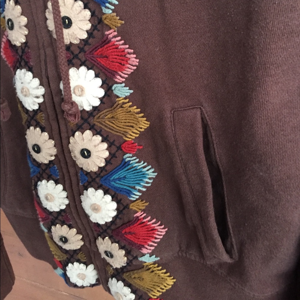🌼🍃HTF Daisy Flower Lucky Brand Hoodie🍂🌼 - Picture 3 of 4