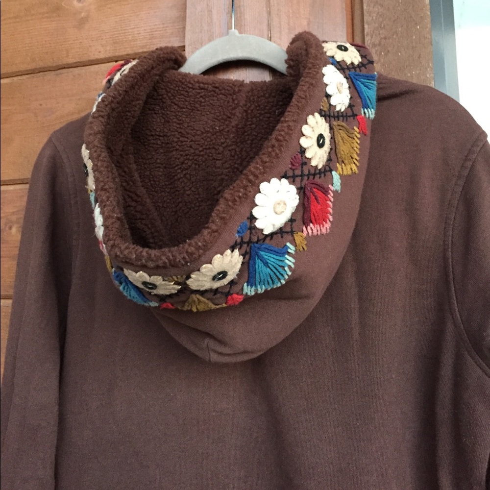 🌼🍃HTF Daisy Flower Lucky Brand Hoodie🍂🌼 - Picture 4 of 4