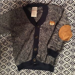 Gymboree Fox Cardigan with Suede Elbow Pads