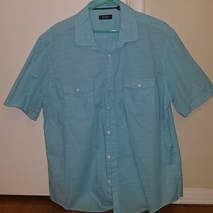 Alfani Mens short sleeve button down shirt