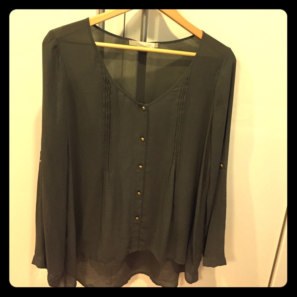 Polyester blouse- size large
