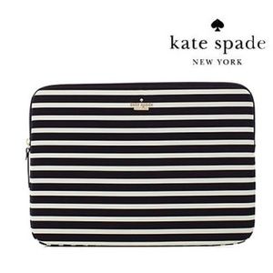 NWT Kate Spade Fairmont Stripe Laptop Sleeve 13"