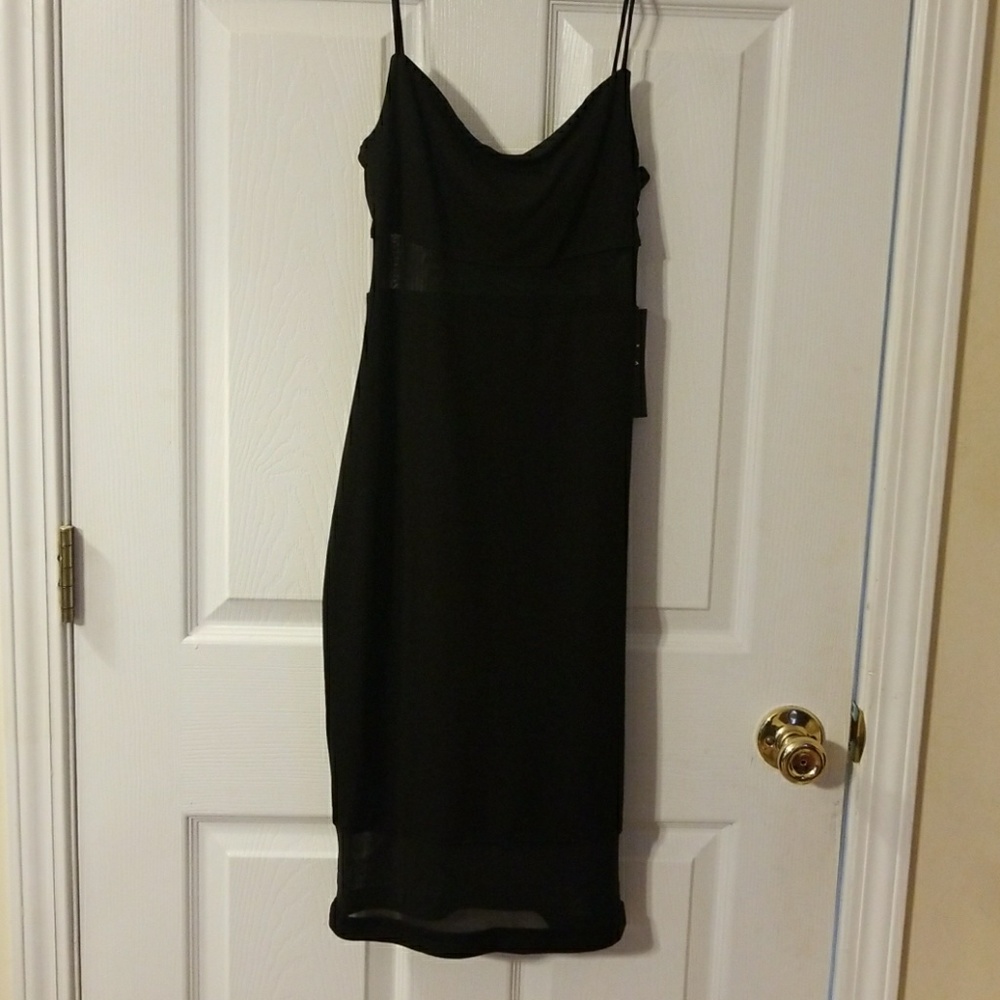Brand New Black body con dress