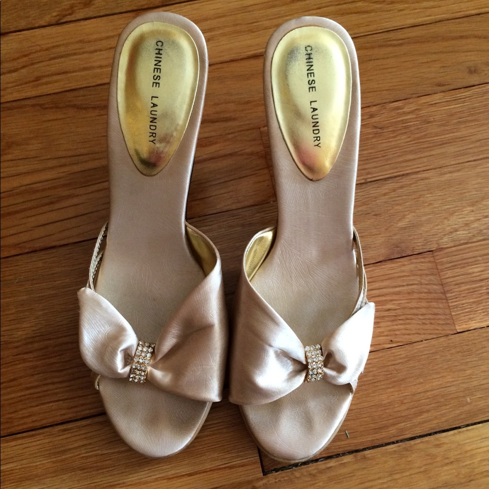 Gold heels size 9.5