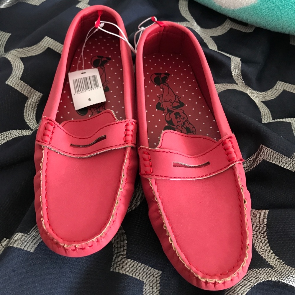 Disney Minnie Mouse Driving Moccasin Sz.6 NWT