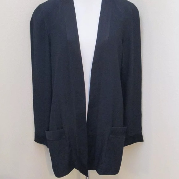 CHRISTIAN DIOR Black Suit Jacket Blazer 8 M - Picture 2 of 5