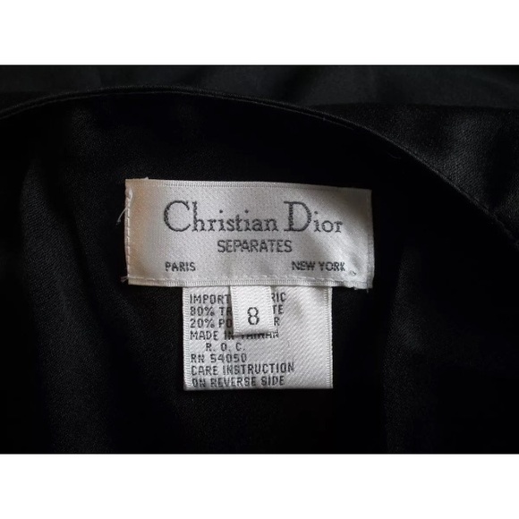 CHRISTIAN DIOR Black Suit Jacket Blazer 8 M - Picture 5 of 5