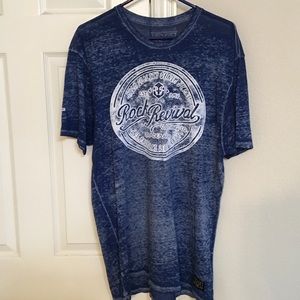 Rock Revival t-shirt, Color Blue, Size L
