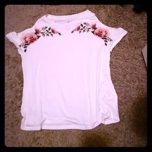 Brand new never worn flower embroidered shirt!