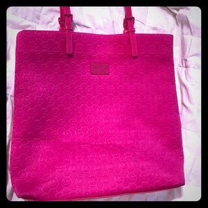 *SALE* Michael Kors tall hot pink plush tote