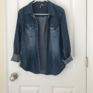 H&M denim button up shirt