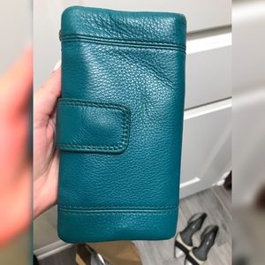 Fossil Teal Large Wallet