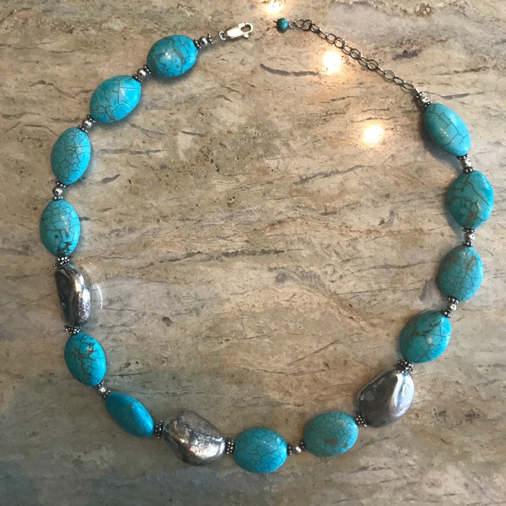 Sterling Silver and Turquoise Necklace