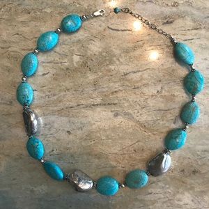 Sterling Silver and Turquoise Necklace