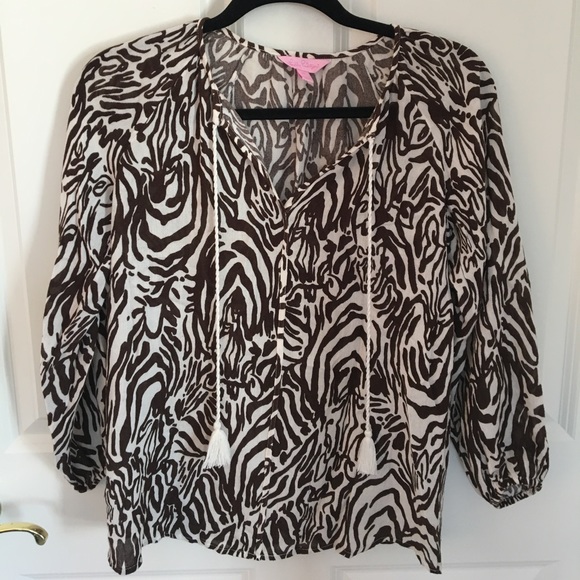 Lilly Pulitzer Zebra Top - Picture 1 of 2