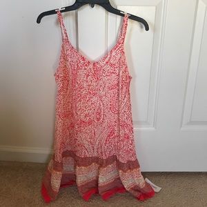Red and White Patterned Strappy Sundress