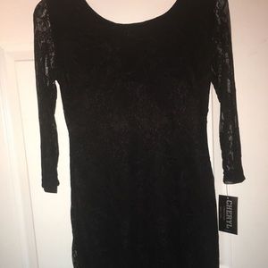 black lace hoco dress