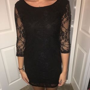 black lace hoco dress