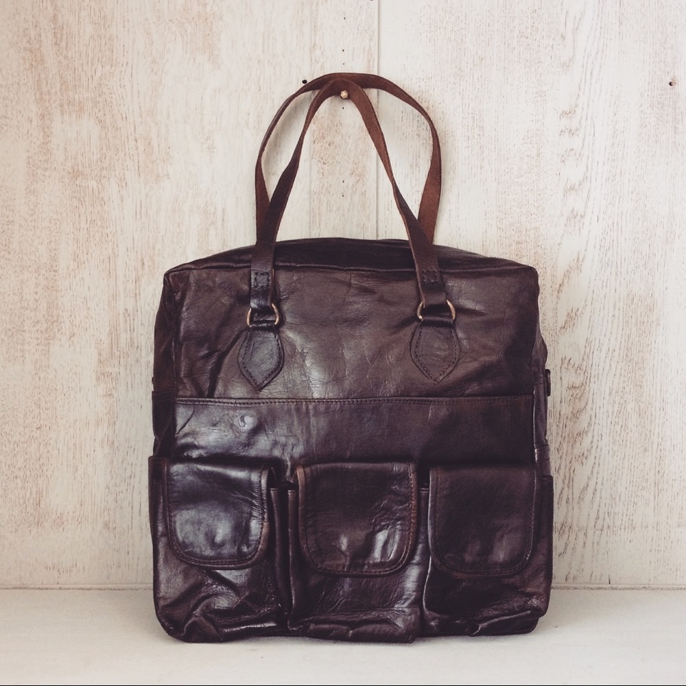 Maria ~ Boho Leather Diaper Bag