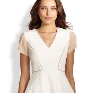 Rebecca Taylor White Peplum Top (size 6)
