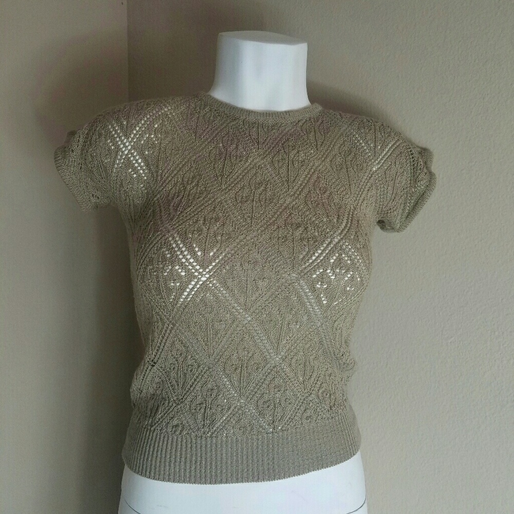 Brown Detailed Crochet Vest