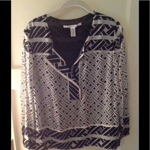 EUC DVF silk blouse