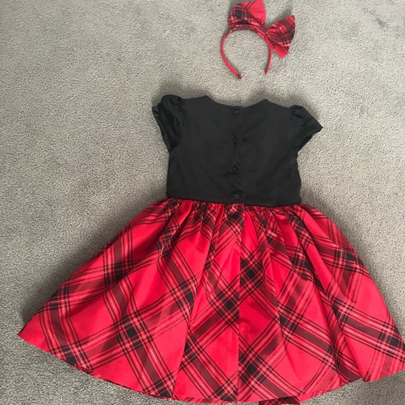 EUC Gymboree Holiday Christmas dress 5t & headband - Picture 2 of 4