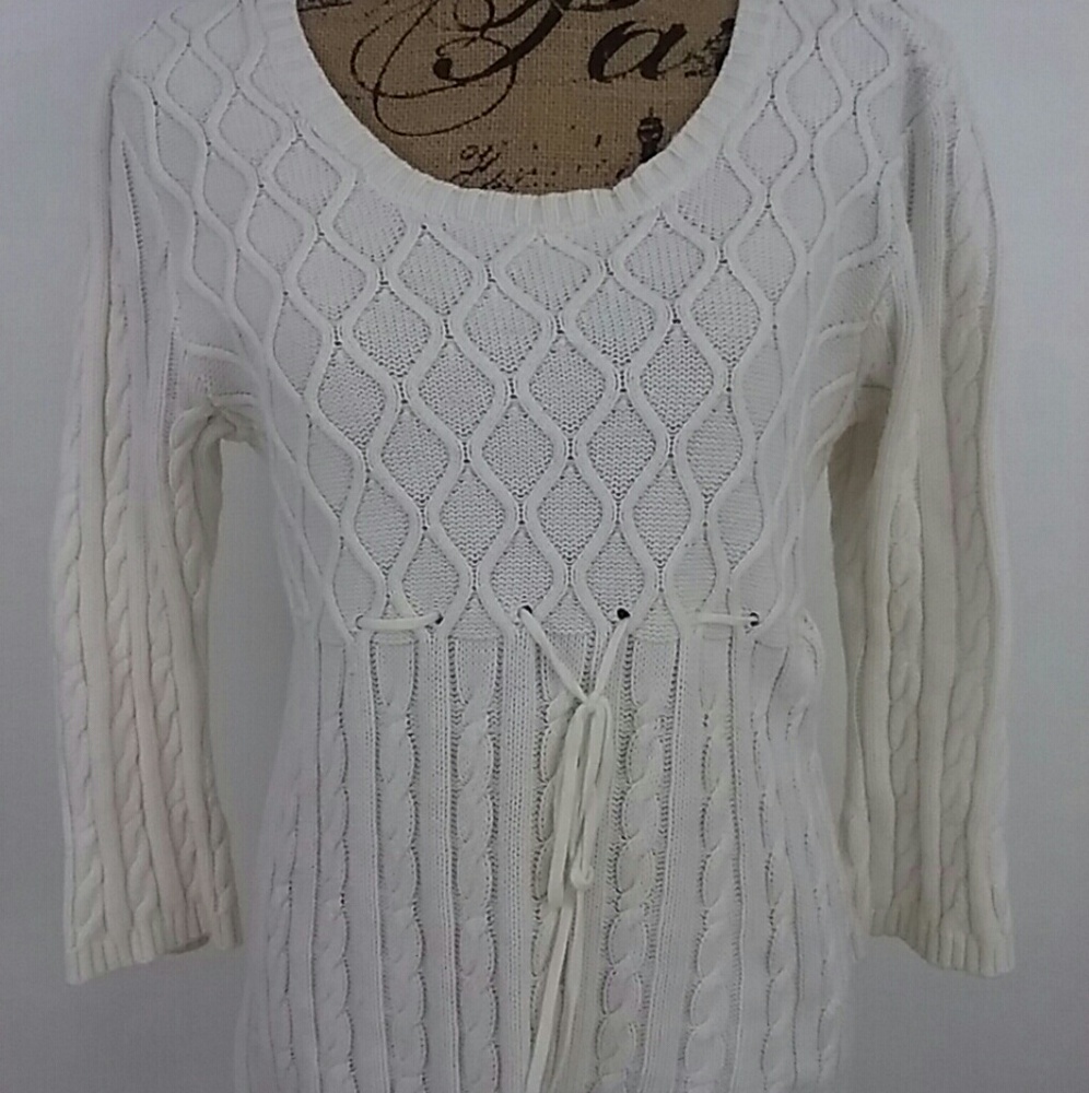 Cato Large Princess Cut Sweater Cream
