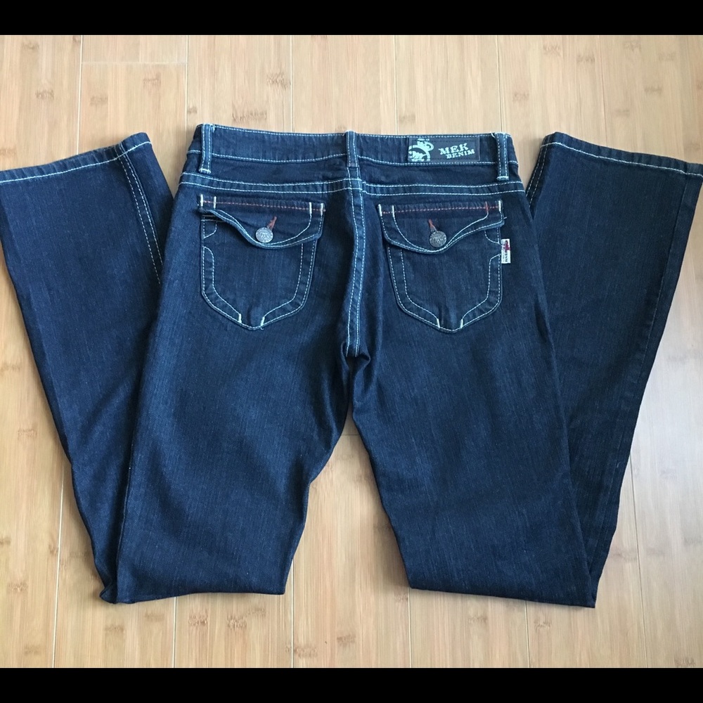 Mek Denim dark wash. New without tag.  Inseam 34.
