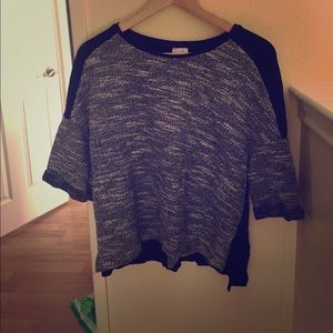 Black short sleeved sweater