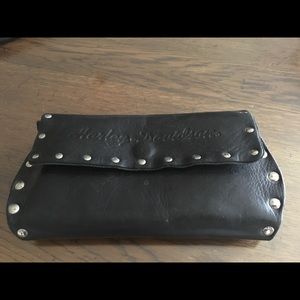 Harley Davidson leather clutch