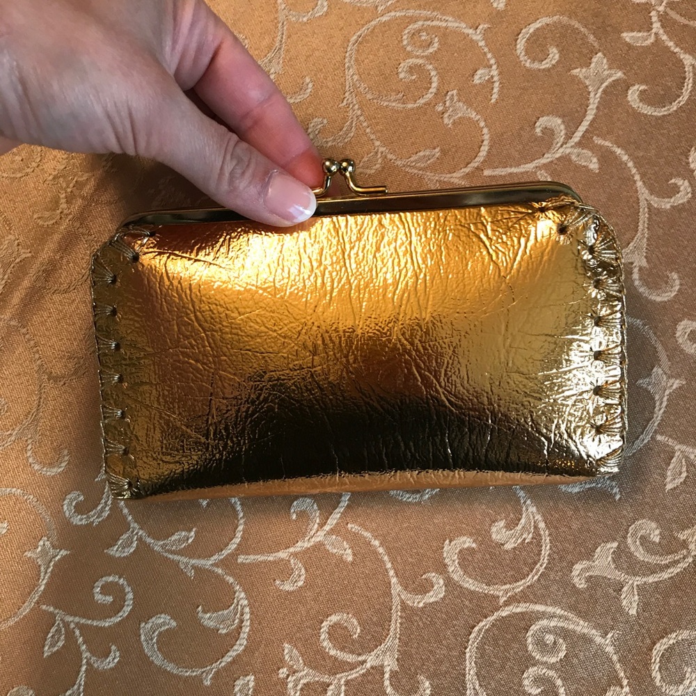Gold Lame Clutch