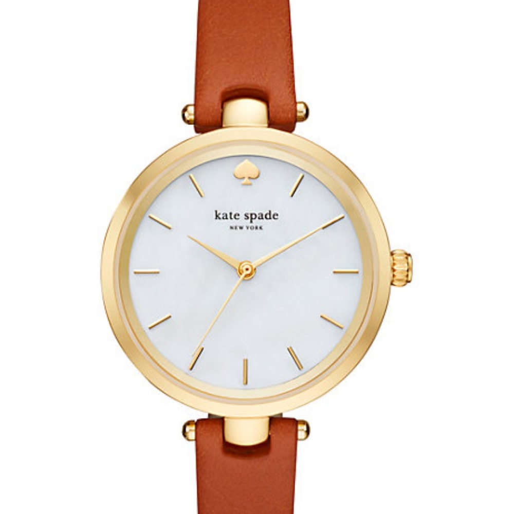 kate spade Holland Luggage Leather Strap Watch NWT