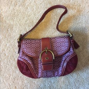 Coach Maroon Small Shoulder Bag